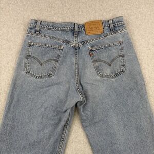 Vintage Levis Jeans Mens 36x32 Light Wash 550 Orange Tab‎ 90s Relaxed Fit Denim